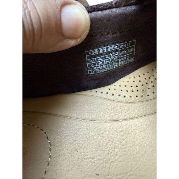 UGG men’s Chocolate Brown Leather Suede Slip-On Tassel Loafers Shoes Size 11 main image 4